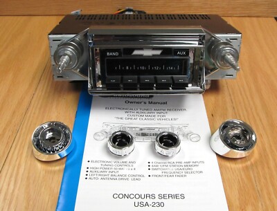 1957 CHEVY AM/FM RADIO CUSTOM AUTOSOUND USA-230 Fits in Stock Dash