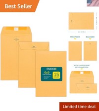 Durable 15 Pack Clasp Envelopes - 28lb Brown Kraft for Legal  Business Needs