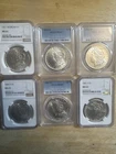 LOT OF (6) GRADED MS63 & MS61 MORGAN SILVER DOLLARS 📈📈🔥🔥