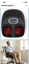 SHIATSU Foot Massager Heat Deep Kneading Tired Muscles Timer Black Plug In