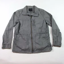 Madewell Jacket Womens Large Gray Utility Cotton Military Field Coat C3394