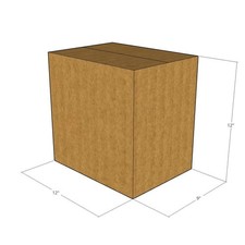 25 12x9x12 Kraft Brown Corrugated Shipping Boxes 32 ECT Single-Wall New