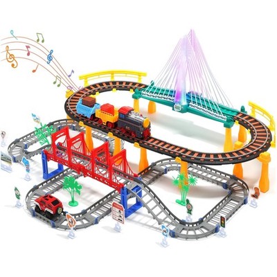 Zug Spielzeug, Schienen, Elektrolokomotive, Auto, Lernspielzeug, Kinder ab 3,...