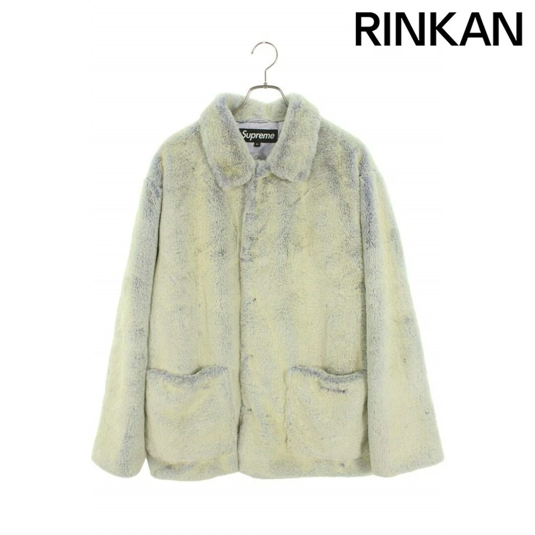 Cappotto negozio Supreme 21AW 2 toni pelliccia sintetica blusa bicolore uomo XL usatod22430d4