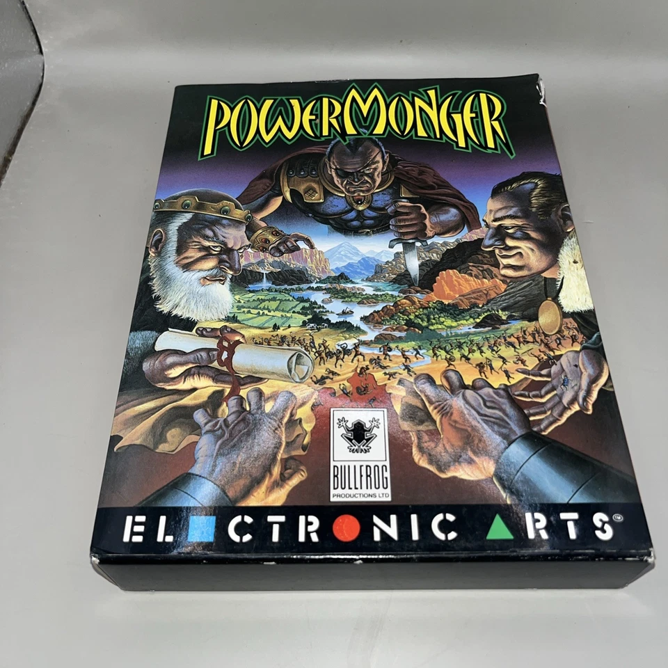 VINTAGE POWERMONGER BIG BOX IBM PC GAME BRAND NEW not sealed 1992 EA bullfrog  - Image 2 of 4