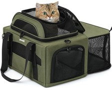 Top Side Expandable Pet Carrier Airline Approved Dog Cat Carrier, Breathable ...
