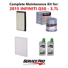 2015 INFINITI Q50 3.7L Complete Cabin, Air & Oil Filter Kit (5W-30)