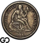 1875-CC Seated Liberty Dime *Carson City Issue* Choice XF++/AU