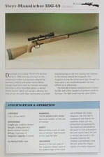 Steyr Mannlicher Rifle Gun Picture Out of Print Original Detail Sheet Article
