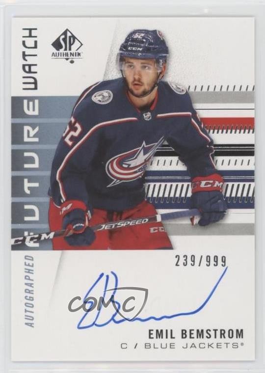 2019-20 SP Authentic Future Watch Rookies 239/999 Emil Bemstrom #212 Auto n1u