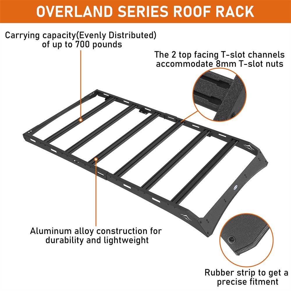 Fit 2010-2023 Lexus GX460 Steel Top Roof Rack Overland Cargo