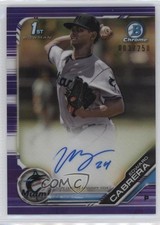 2019 Bowman Chrome Prospect Purple Refractor 3/250 Edward Cabrera Auto g0d