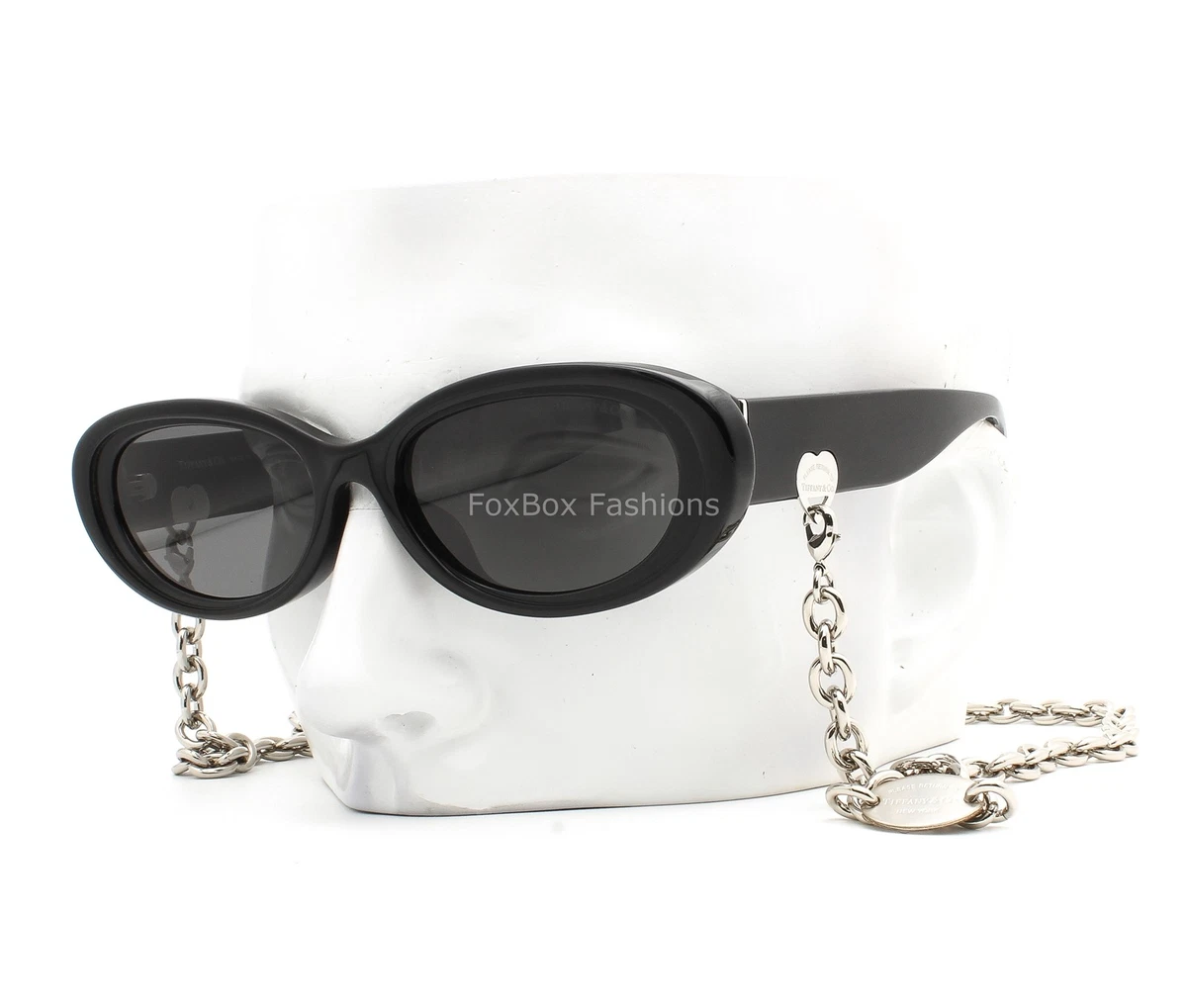 Tiffany & Co. Black Oval Sunglasses for Women for sale | eBay display picture 2