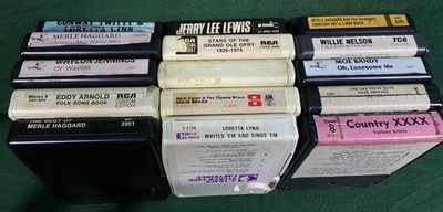 Lot Of 15 Country Music 8-Track Tapes Willie Nelson Waylon Merle Haggard Loretta
