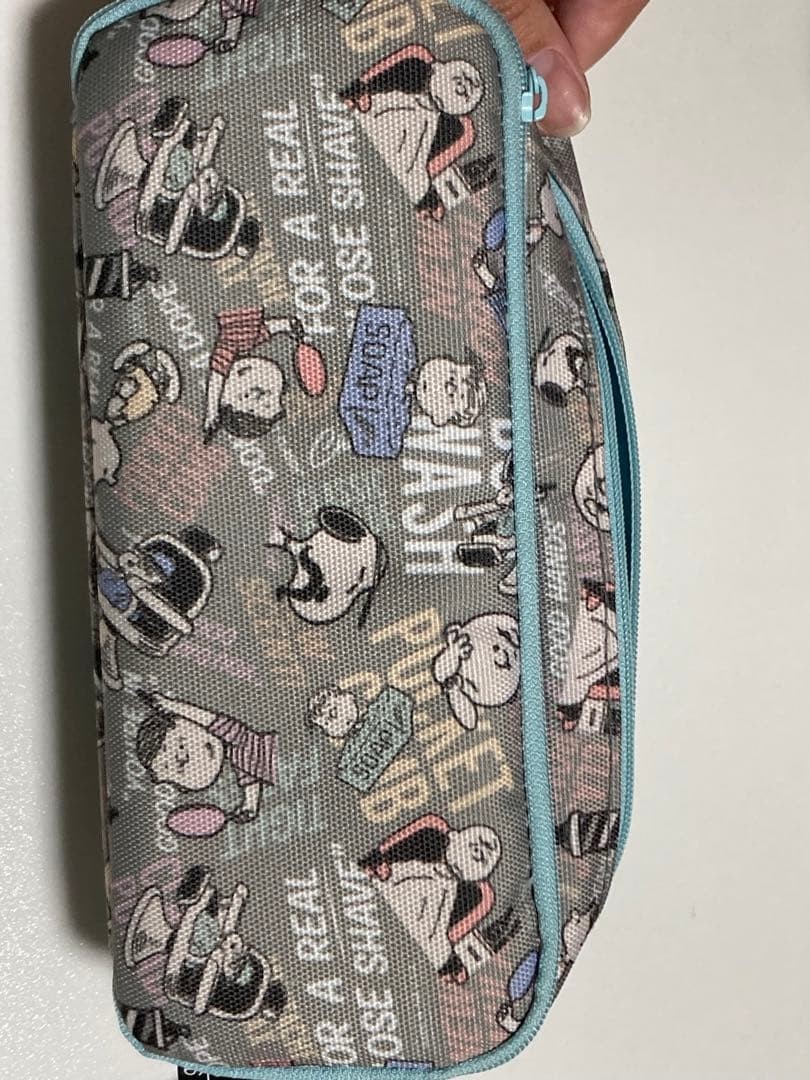 Snoopy pattern pencil case with dividers #b9c168