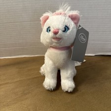 Aristocats Marie White Pink Bow Blue Embroidered Eyes Disney Plush 7" Toy Lovey