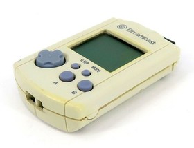 Vtg Sega Dreamcast HKT-3020 Console w Controller & VMU Memory Unit ~ Powers On