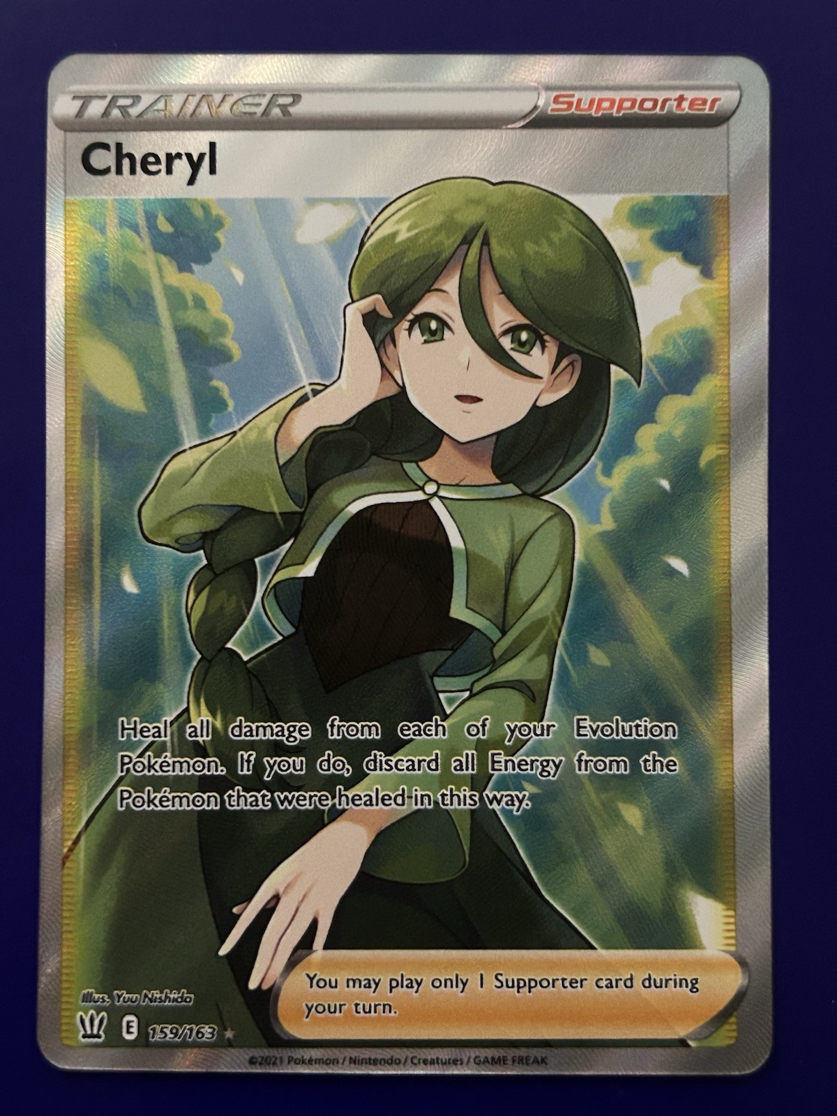 Cheryl (Full Art) 159/163 Swsh05: Battle Styles Holo Pokemon TCG