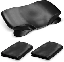 2 Piece Satin Pillowcase Set for Cervical Pillow, (Black)