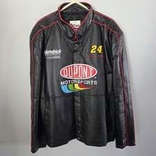 Chase Authentics Dupont Motorsports NASCAR Leather Jacket XXL Black Hendrick