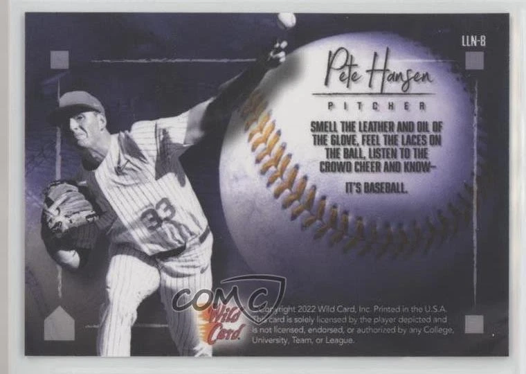 2022 Wild Card Matte SP Exclusive Leather & Lace Blue/Gold 1/1 Pete Hansen 8o1 - Image 2 of 3