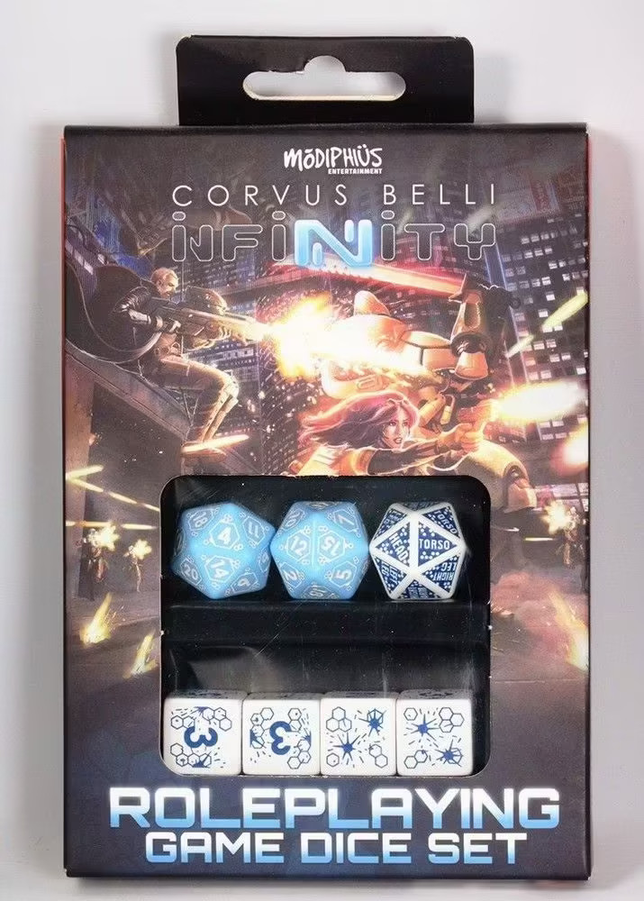 Infinity RPG Pan Oceania Dice Set Modiphius BRAND NEW & SEALED Free Postage