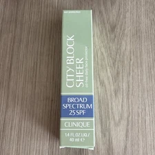 Clinique City Block Sheer SPF 25 1.4 oz / 40 ml FULL size NEW in box