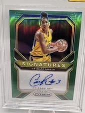 2021 Panini WNBA Prizm Signatures Prizm Green Candace Parker BGS Pop 1