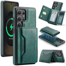 2IN1 RFID Magnetic Leather Wallet Case For Samsung Galaxy S25 FE S24 S23 Ultra