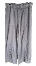 Joie Women's Hi-Rise Pants w/Pockets 100 Lyocell Lightweight Relaxed Size L Gray