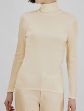 Anne Klein Women's Turtleneck Long-Sleeve Warm and Cozy Sweater Top Ann White XL