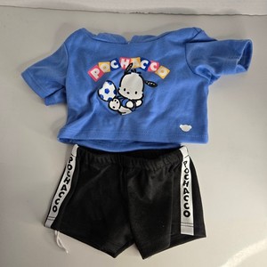 Build a Bear Sanrio Pochacco Soccer Shorts and Hoodie Outfit Uniform Clothes