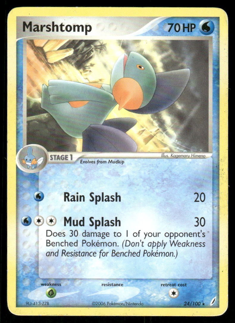 Pokemon Tcg Marshtomp #24 Pokemon Crystal Guardians LP