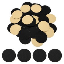 12 Pcs Adhesive Felt Circles, 60mm Dia 1mm Thick Non-Woven Circles, Black
