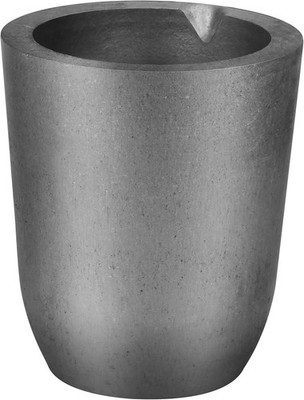 6KG #N6 Graphite Crucible With Pouring Spout Silicon Carbide For Melting Metal