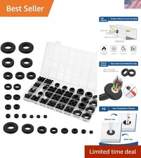 200PCS Rubber Grommet Firewall Hole Plug Electrical Wiring Gasket Assortment Kit