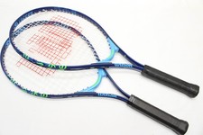 SET OF 2: WILSON US OPEN 25 JUNIOR TENNIS RACQUETS 3 7/8 DEMO RACQUETS