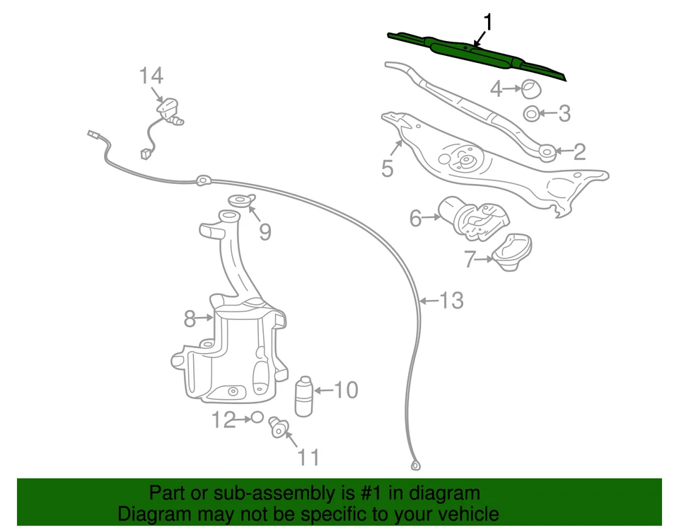 Limpiaparabrisas del lado del conductor genuino 22,45 pulgadas 22840632 Foto 4 de 4