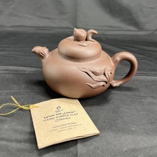 Vintage Yixing Zisha Red Clay Teapot - handmade