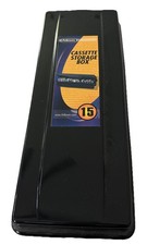 Alpha Fellowes Cassette Tape Storage Case Box 15 Count Model 83200
