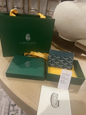 Brand New w/Tags Goyard Saint Sulpice Card Holder Wallet Green