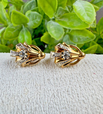 Boucles d’oreilles Art Déco en or 18K et diamants - 727003