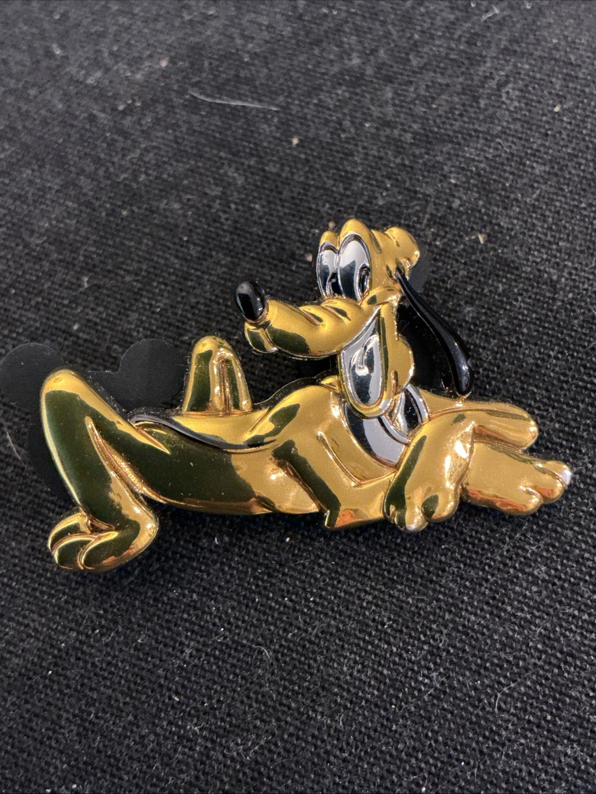 Disney Parks Pluto Liquid Metallic Yellow Trading Pin disney dog 2024 Authentic