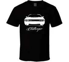 2014 Dodge Challenger Shaker Hood Grill View Model Dark Color Black T Shirt