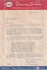 1949 Esso petroleum - touring service - gasoline automobile