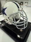 Dallas Cowboys 1960s Throwback Mini Helmet Jimmy Johnson Auto In Acrylic Display — photo 2