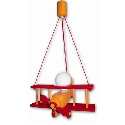 Waldi 90109.0 Deckenlampe Doppeldecker max.1x60 W E27 Flieger Orange/Rot 230V