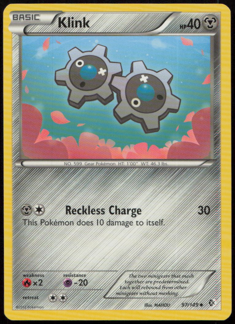 Klink 97/149 LP Boundaries Crossed Uncommon Pokemon