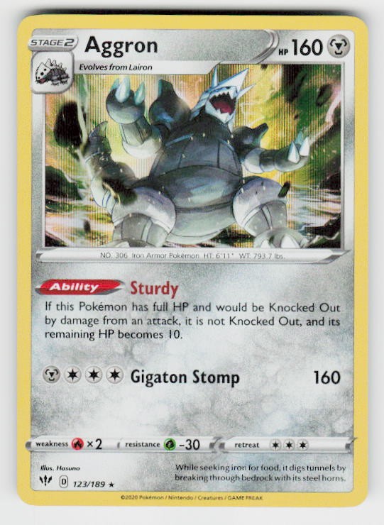 SWSH03: Darkness Ablaze #123/189 Aggron