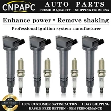 4x Ignition Coil & 4x Iridium Spark Plug Kits for Toyota Camry Highlander RAV4